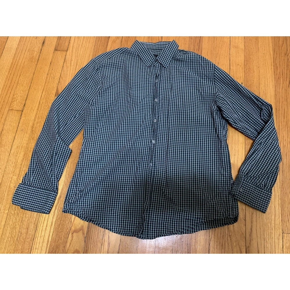 Boss Men's Check Button Up Long Sleeve Scarp Fit Shirt Size 2XL